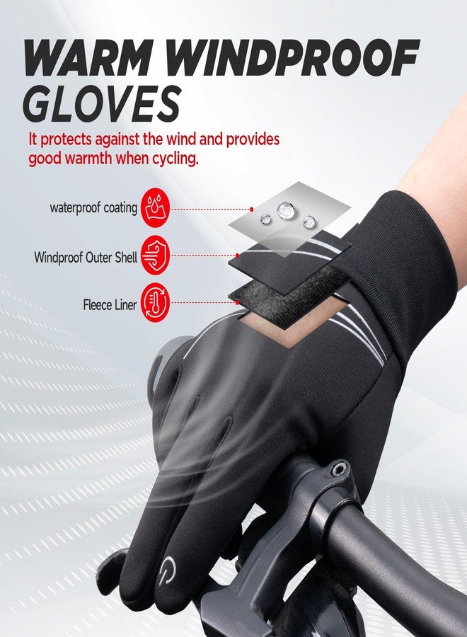 RUIXUE Winter Gloves Men Women, Warm Thermal Windproof Touchscreen Non-Slip,for Cycling Driving Running Hiking - Image 2